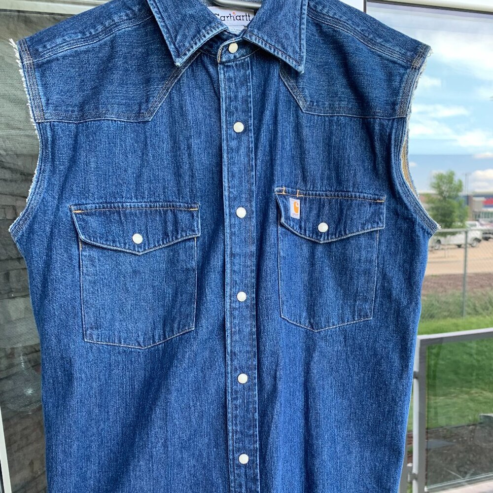 Carhartt vest sleeveless denim jacket